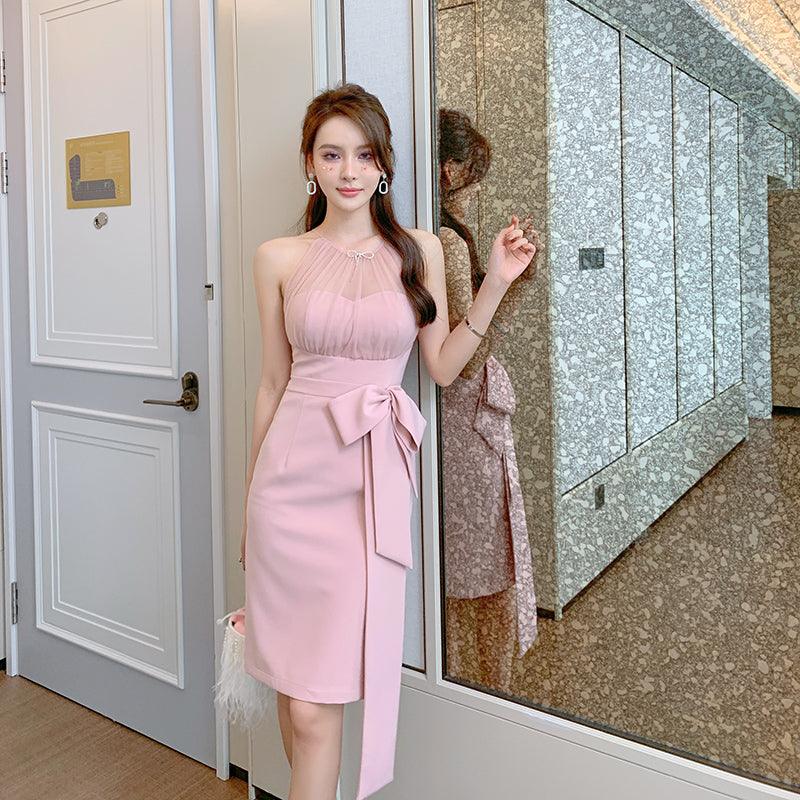 เดรส บาบี้ค่ะ ซิปหลังยาวใส่ง่าย โบว์ใหญ่